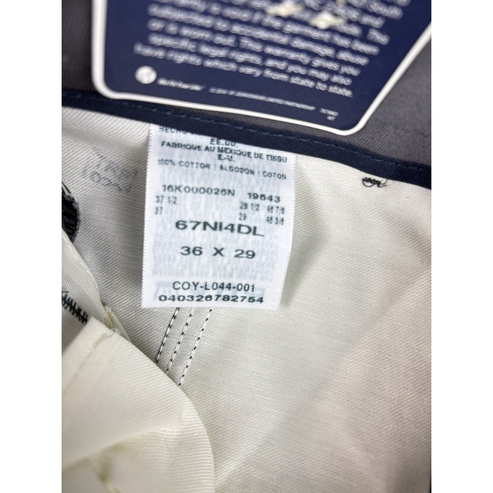 Wrangler Ultimate Khaki Pants Gray 36x30 Classic Fit Flat Front No Iron, NEW - Picture 8 of 9